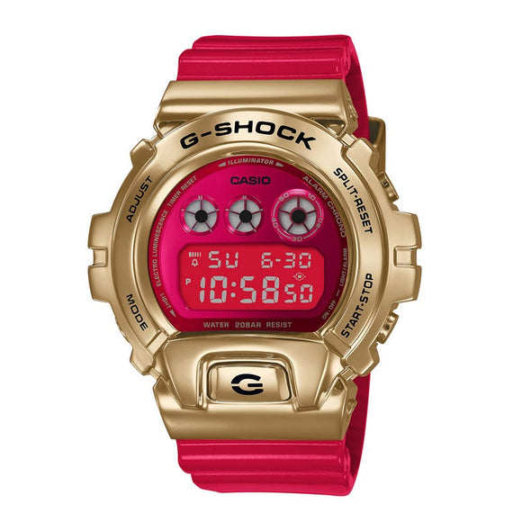 Reloj de pulsera con correa de Resina Rojo con esfera de color Rojo con estilo Fashion resistencia al agua de 200metros