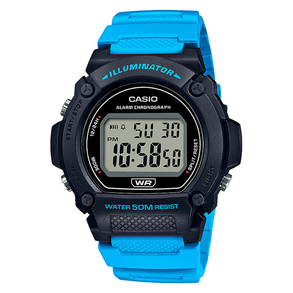 Reloj de pulsera con correa de Resina Azul con esfera de color Gris con estilo Deportivo resistencia al agua de 50metros