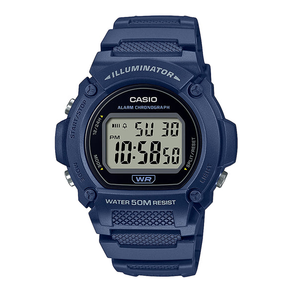 Reloj de pulsera con correa de Resina Azul con esfera de color Gris con estilo Deportivo resistencia al agua de 50metros