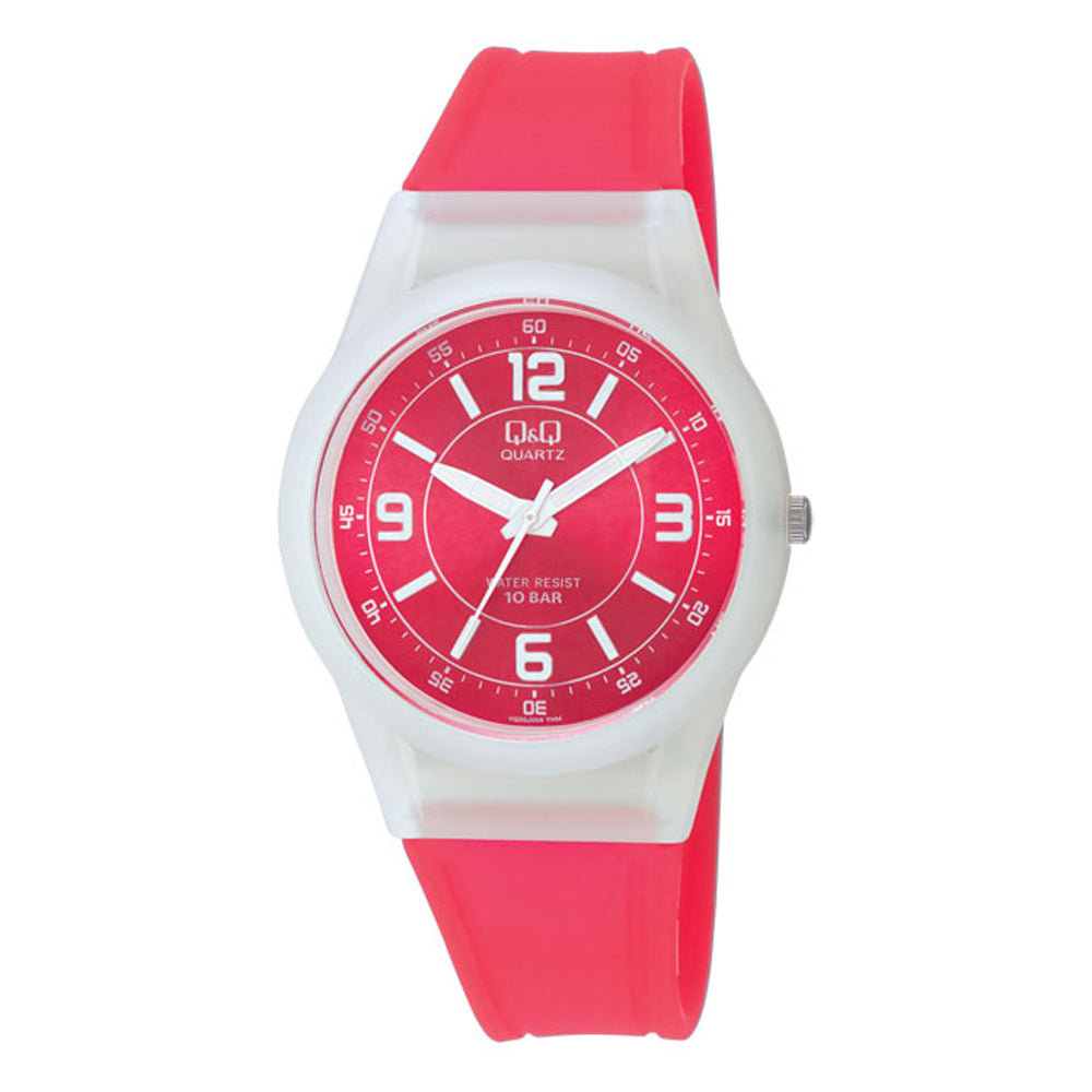 Reloj de pulsera con correa de Resina Rojo con esfera de color Rojo con estilo Fashion resistencia al agua de 100metros