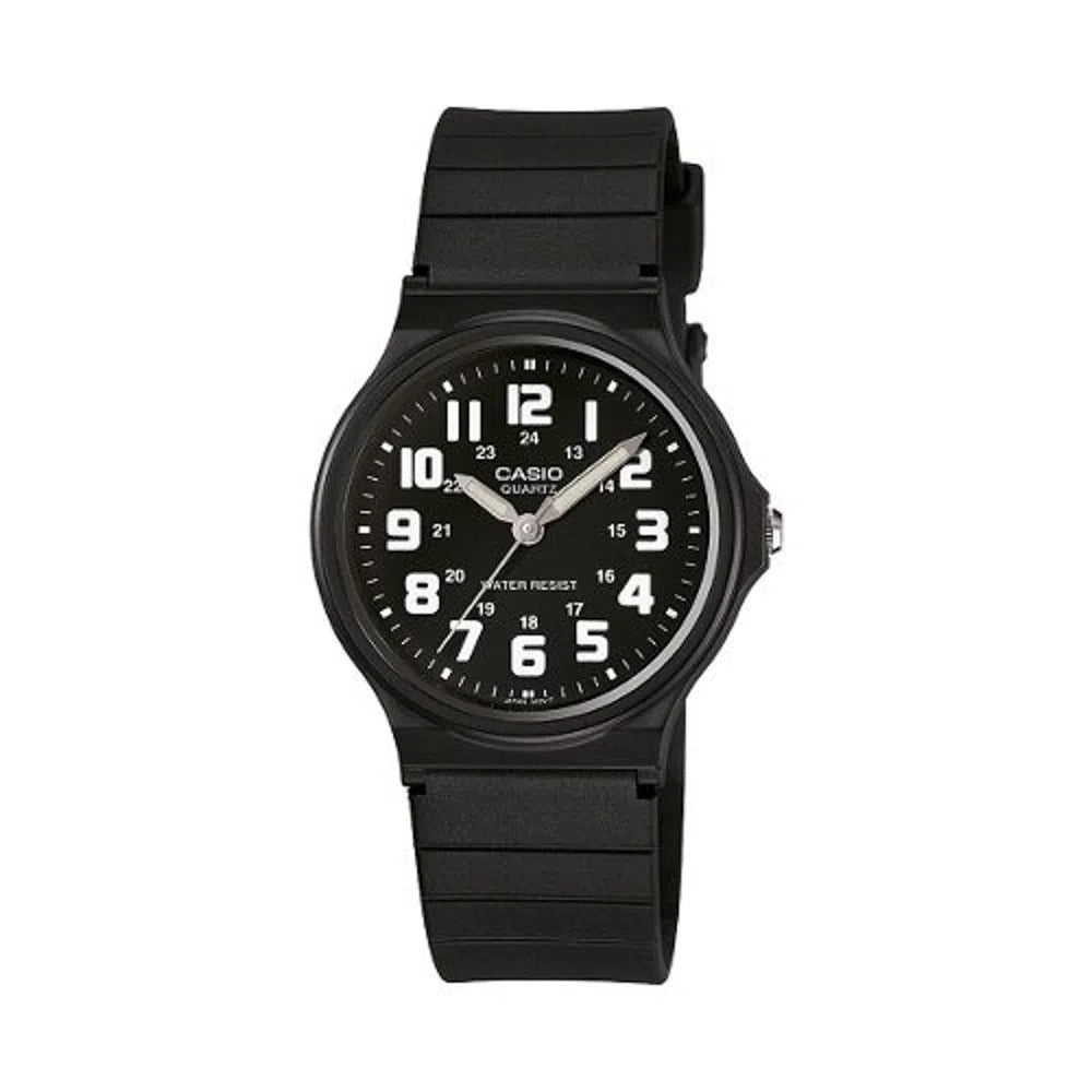 Reloj de pulsera con correa de Resina Negro con esfera de color Negro con estilo Clásico resistencia al agua de 30 metros