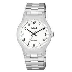 Reloj de pulsera con correa de Acero inoxidable Plateado con esfera de color Blanco con estilo Fashion resistencia al agua de 100metros