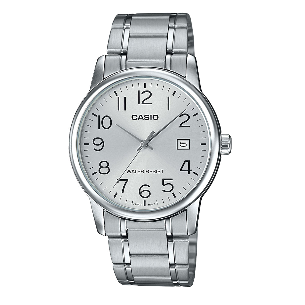 Reloj de pulsera con correa de Acero inoxidable Plateado con esfera de color Blanco con estilo Clásico resistencia al agua de 30 metros