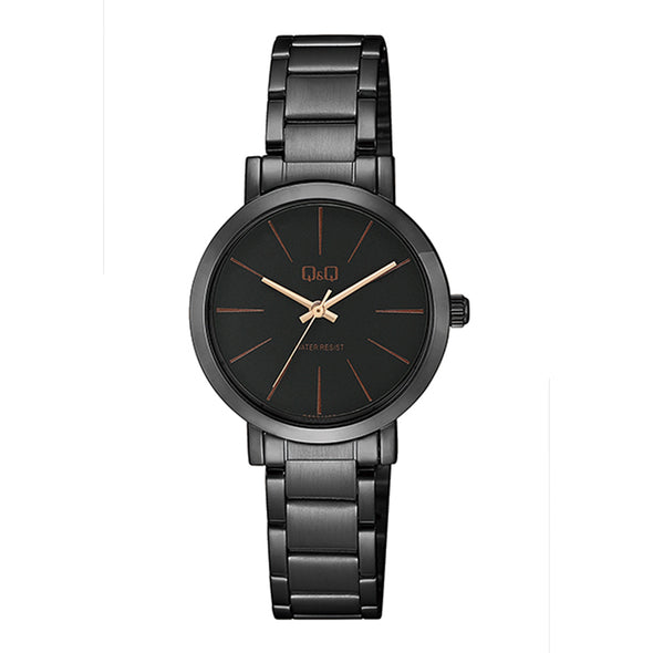 Reloj de pulsera con correa de Acero inoxidable Negro con esfera de color Negro con estilo Fashion resistencia al agua de 30 metros