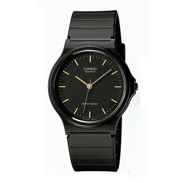 Reloj de pulsera con correa de Resina Negro con esfera de color Negro con estilo Vintage resistencia al agua de 30 metros
