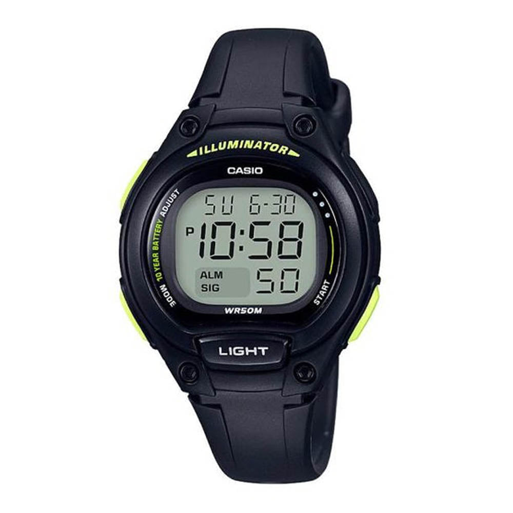 Reloj de pulsera con correa de Resina Negro con esfera de color Gris con estilo Deportivo resistencia al agua de 50metros