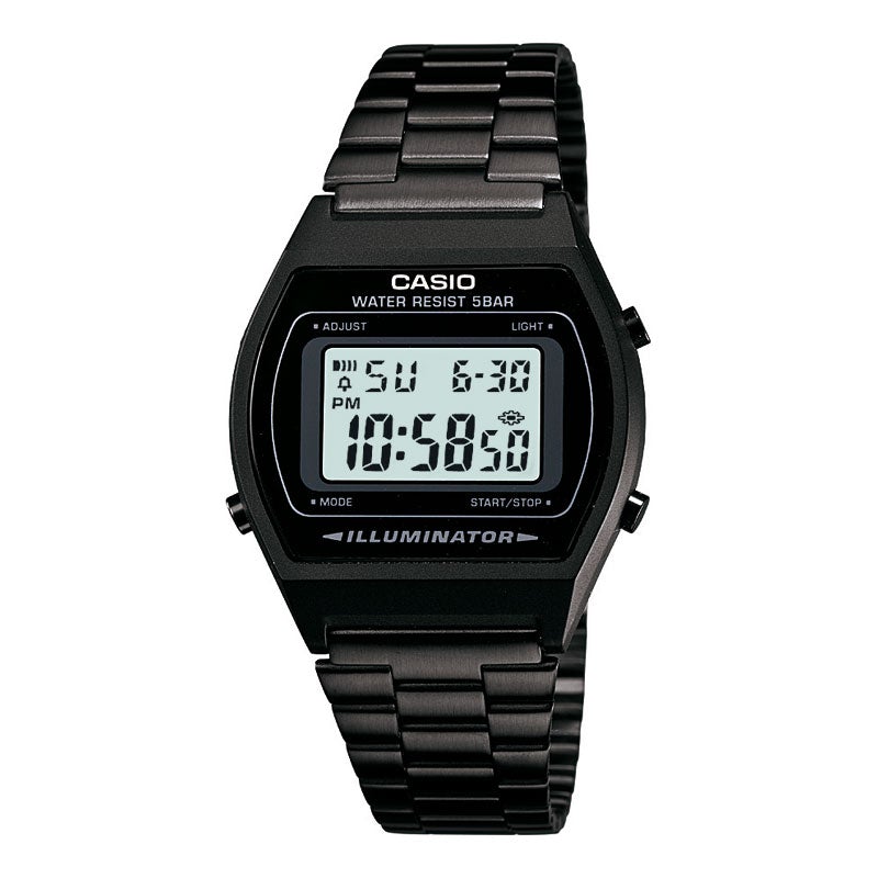 Reloj de pulsera con correa de Acero inoxidable Negro con esfera de color Negro con estilo Vintage resistencia al agua de 50metros