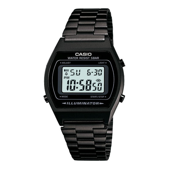 Reloj de pulsera con correa de Acero inoxidable Negro con esfera de color Negro con estilo Vintage resistencia al agua de 50metros