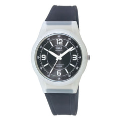 Reloj de pulsera con correa de Resina Negro con esfera de color Gris con estilo Fashion resistencia al agua de 100metros