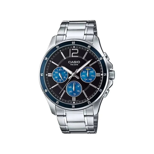 Reloj de pulsera con correa de Acero inoxidable Plateado con esfera de color Blanco con estilo Clásico resistencia al agua de 50metros