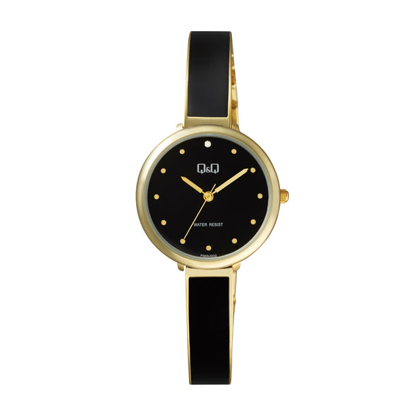 Reloj de pulsera con correa de Zinc Dorado con esfera de color Dorado con estilo Fashion resistencia al agua de 30 metros