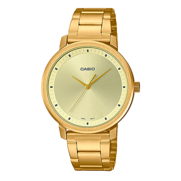 Reloj de pulsera con correa de Acero inoxidable Dorado con esfera de color Dorado con estilo Clásico resistencia al agua de 50metros
