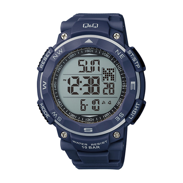 Reloj de pulsera con correa de Resina Azul con esfera de color Gris con estilo Deportivo resistencia al agua de 100metros