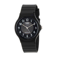 Reloj de pulsera con correa de Resina Negro con esfera de color Negro con estilo Vintage resistencia al agua de 30 metros