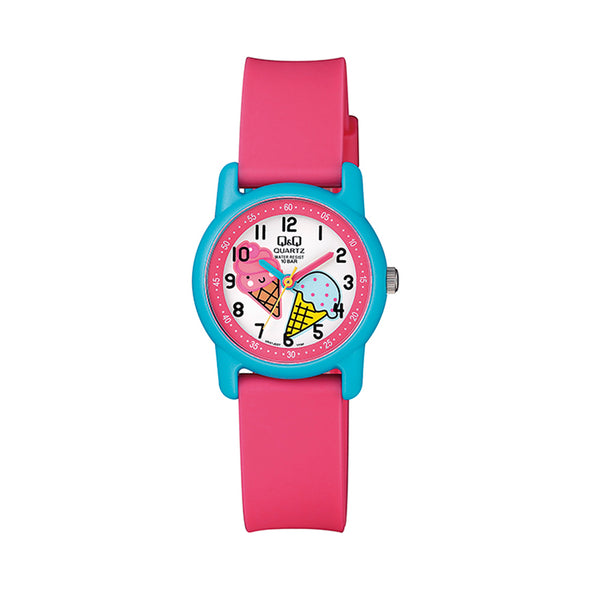 Reloj de pulsera con correa de Resina Rosado con esfera de color Camuflaje con estilo Fashion resistencia al agua de 100metros