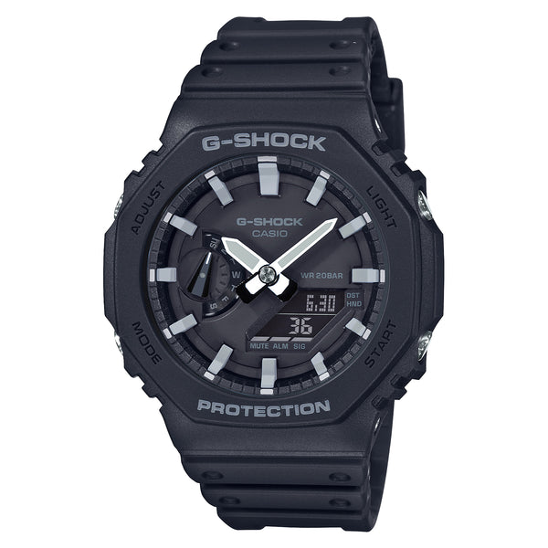 Reloj de pulsera con correa de Resina Negro con esfera de color Negro con estilo Urbano resistencia al agua de 200metros