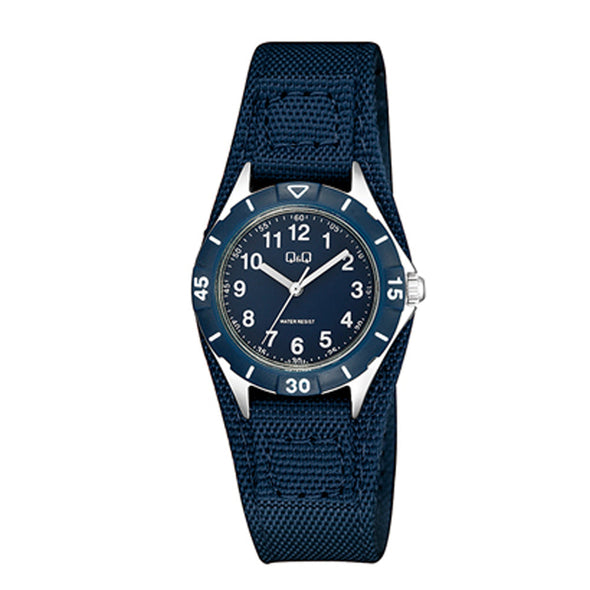 Reloj de pulsera con correa de Tela Azul con esfera de color Azul con estilo Casual resistencia al agua de 30 metros