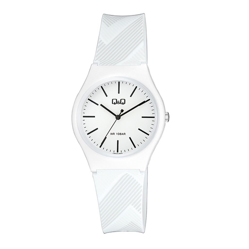 Reloj de pulsera con correa de Cuero Blanco con esfera de color blanco con estilo Fashion resistencia al agua de 100metros