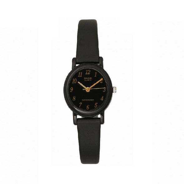 Reloj de pulsera con correa de Resina Negro con esfera de color Negro con estilo Vintage resistencia al agua de 30 metros