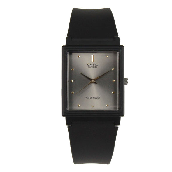 Reloj de pulsera con correa de Resina Negro con esfera de color Gris con estilo Vintage resistencia al agua de 30 metros