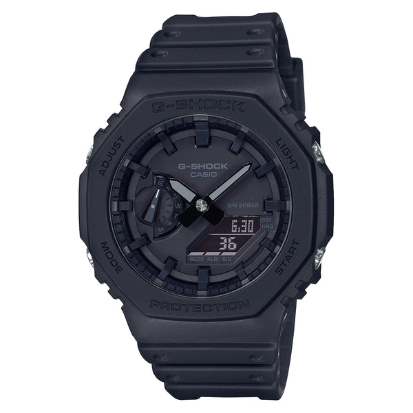 Reloj de pulsera con correa de Resina Negro con esfera de color Negro con estilo Urbano resistencia al agua de 200metros