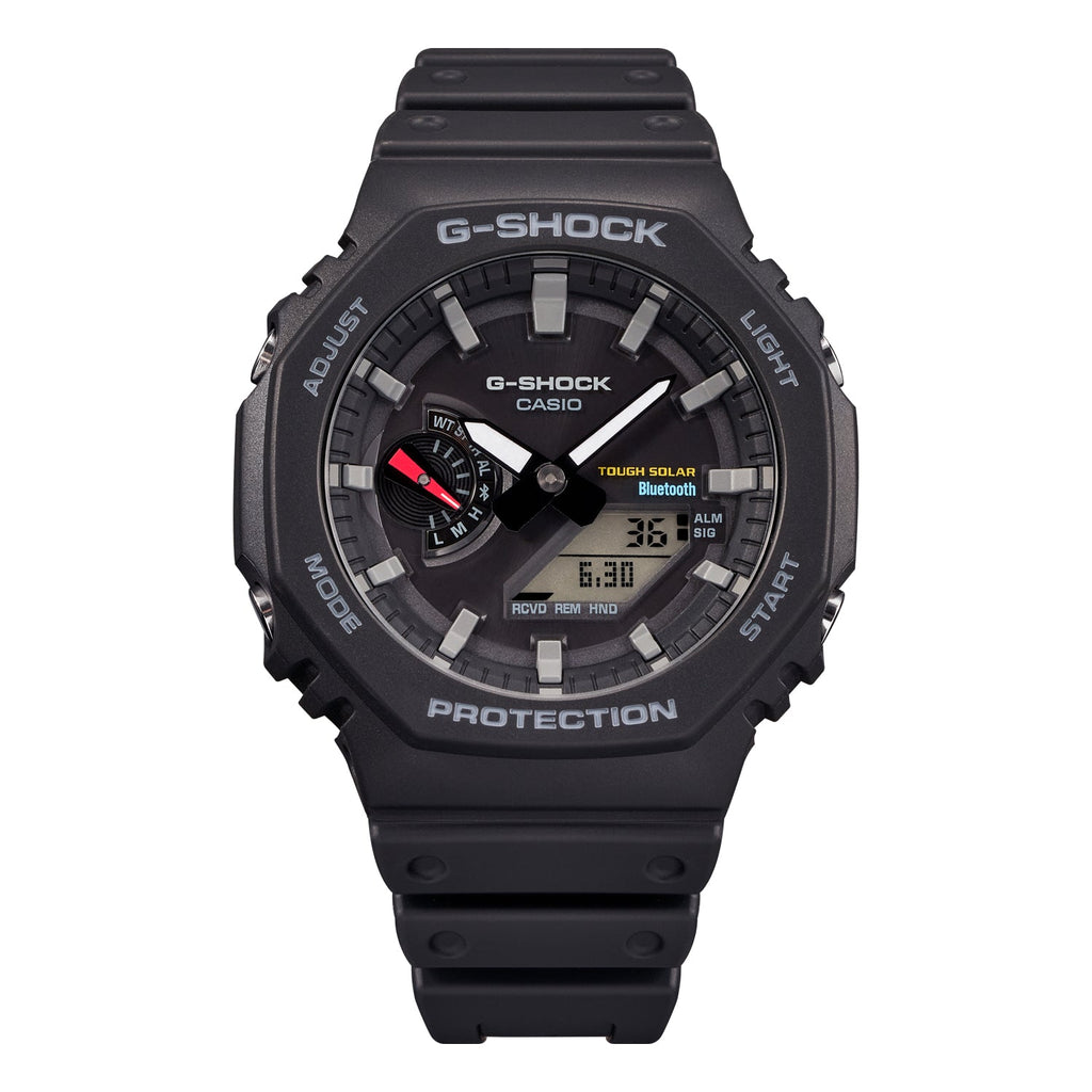 Reloj de pulsera con correa de Resina Negro con esfera de color Negro con estilo Urbano resistencia al agua de 200metros