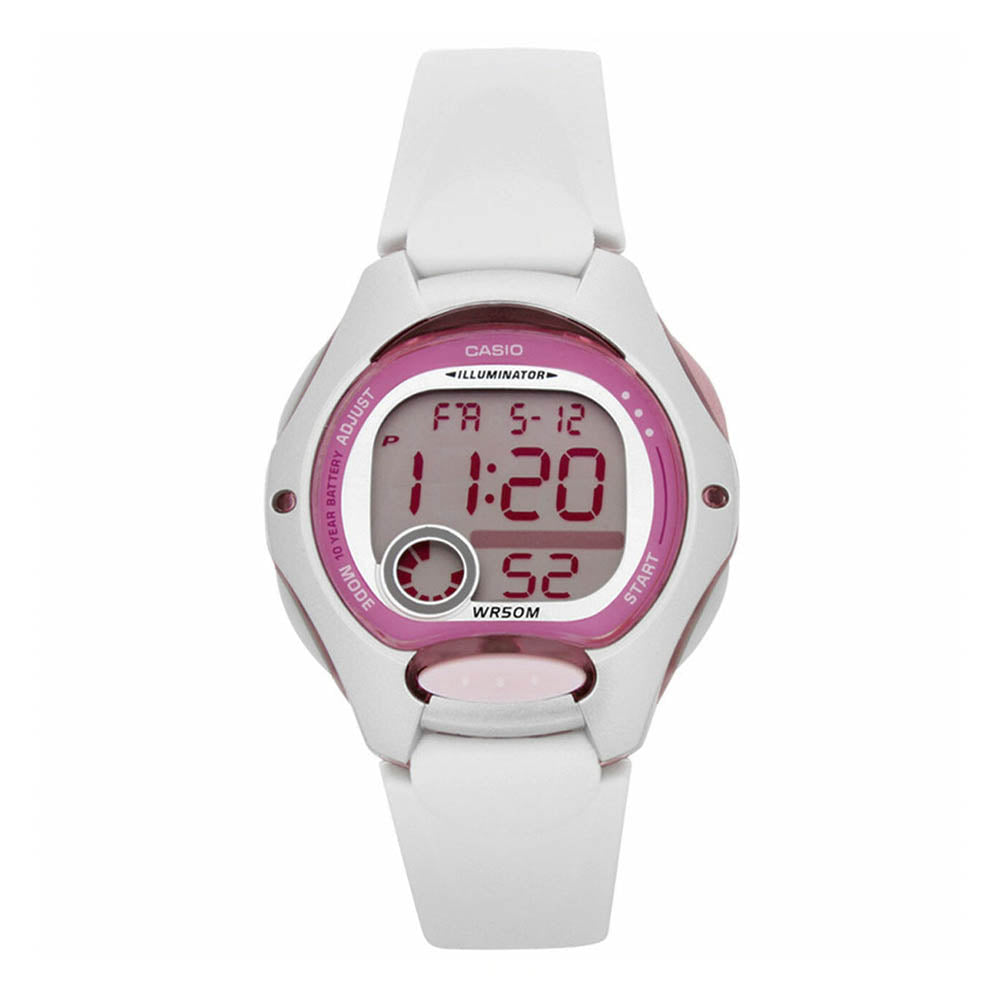 Reloj de pulsera con correa de Resina Blanco con esfera de color Gris con estilo Deportivo resistencia al agua de 50metros
