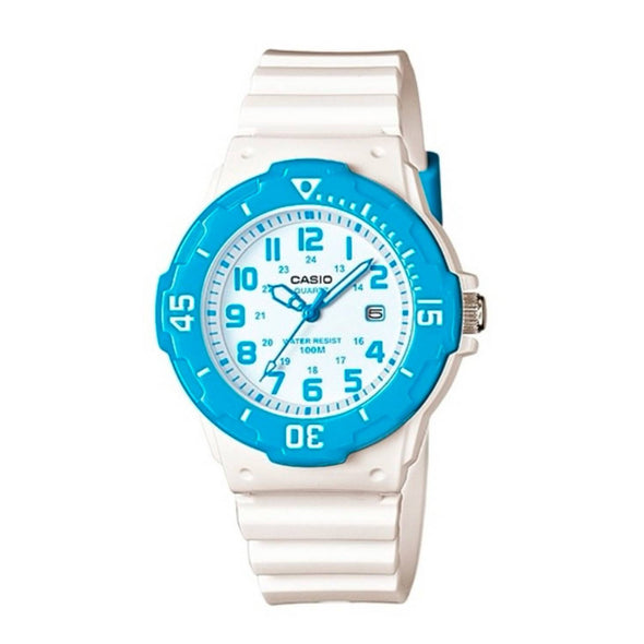 Reloj de pulsera con correa de Resina Blanco con esfera de color Blanco con estilo Casual resistencia al agua de 100metros