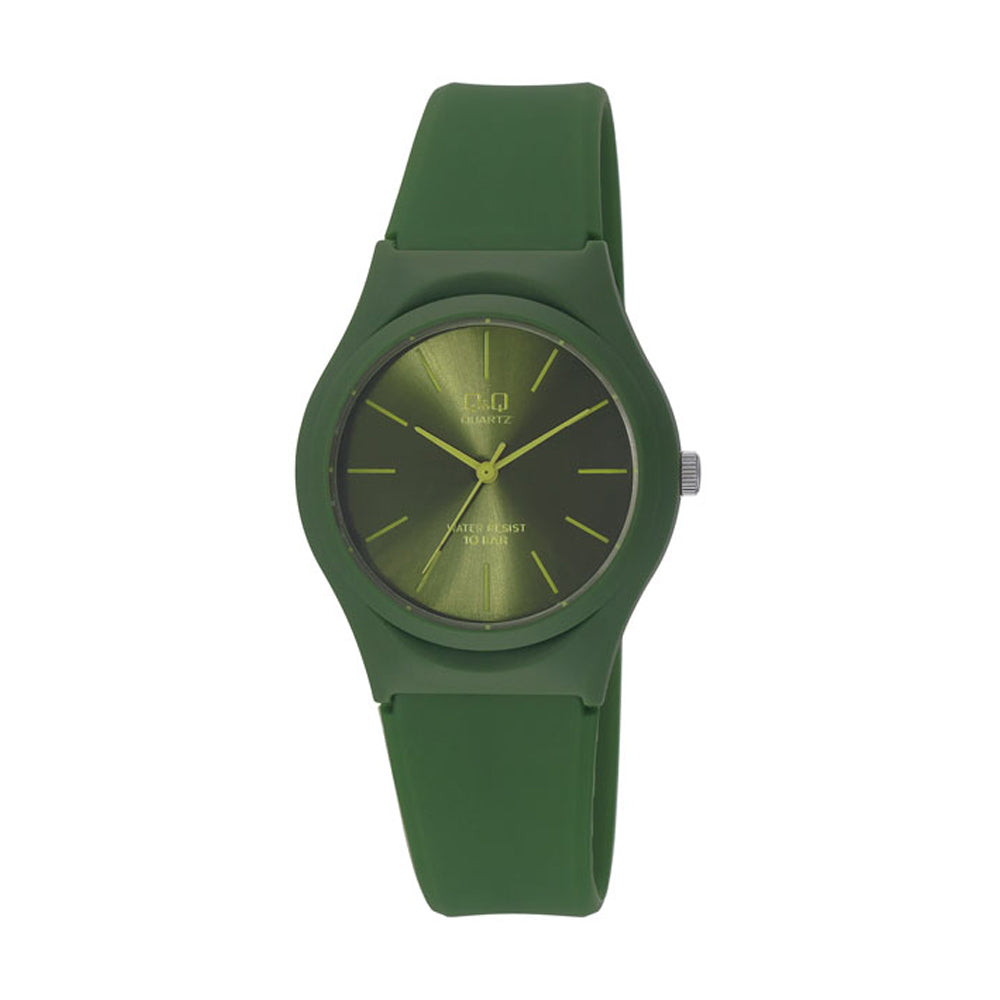 Reloj de pulsera con correa de Resina Verde con esfera de color Verde con estilo Fashion resistencia al agua de 100metros