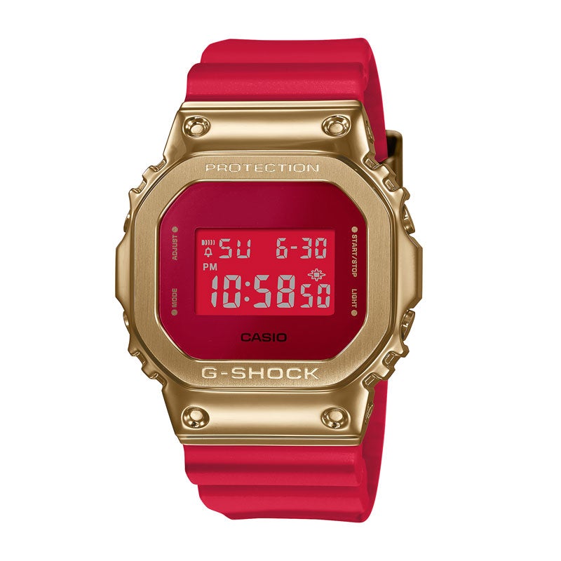 Reloj de pulsera con correa de Resina Rojo con esfera de color Rojo con estilo Fashion resistencia al agua de 200metros