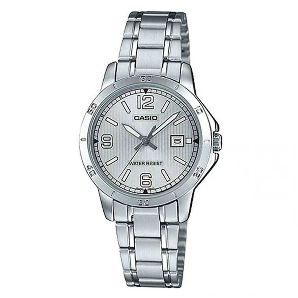 Reloj de pulsera con correa de Acero inoxidable Plateado con esfera de color Plateado con estilo Clásico resistencia al agua de 30 metros