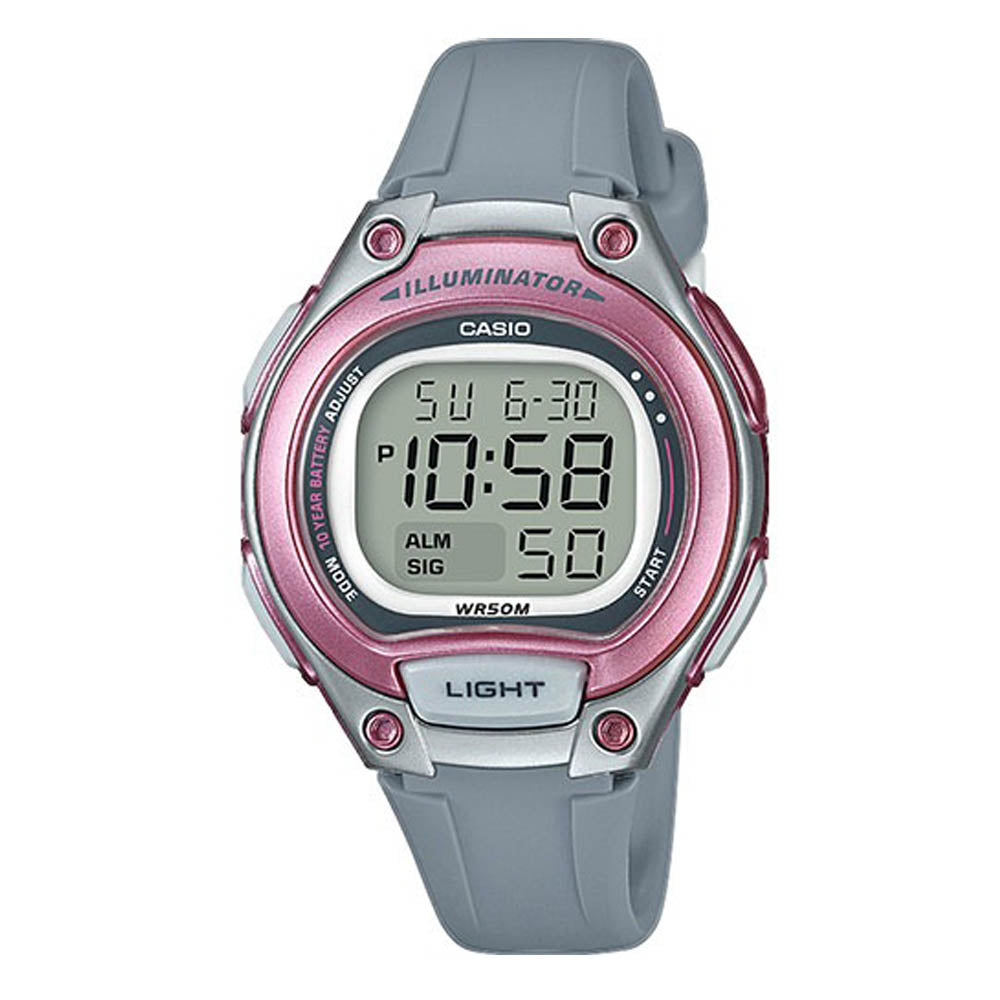 Reloj de pulsera con correa de Resina Gris con esfera de color Gris con estilo Deportivo resistencia al agua de 50metros