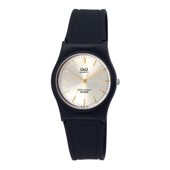 Reloj de pulsera con correa de Resina Negro con esfera de color Plateado con estilo Fashion resistencia al agua de 100metros
