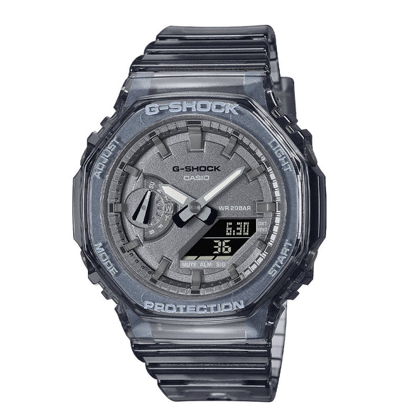 Reloj de pulsera con correa de Resina Transparente - gris con esfera de color Gris con estilo Deportivo resistencia al agua de 200metros