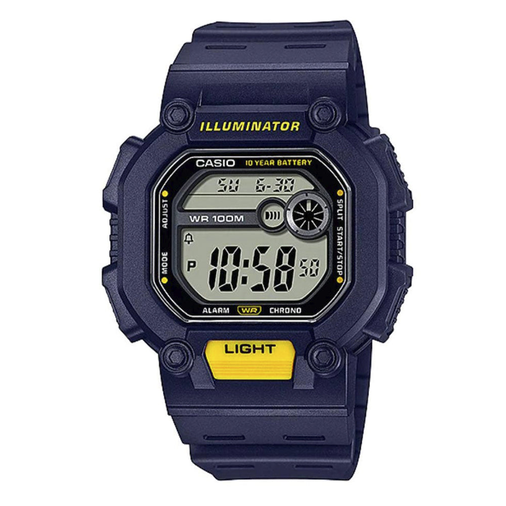 Reloj de pulsera con correa de Resina Negro con esfera de color Gris con estilo Deportivo resistencia al agua de 100metros