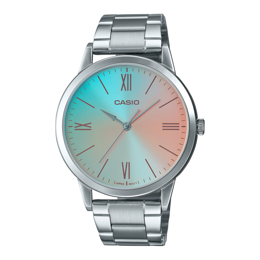 Reloj de pulsera con correa de Acero inoxidable Plateado con esfera de color Azul con estilo Casual resistencia al agua de 30 metros