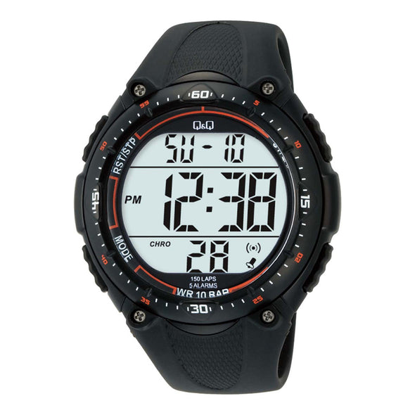 Reloj de pulsera con correa de Resina Negro con esfera de color Gris con estilo Deportivo resistencia al agua de 100metros