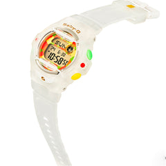Reloj de pulsera con correa de Resina Blanco con esfera de color Multicolor con estilo Casual resistencia al agua de 200metros