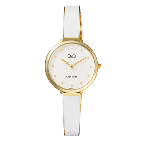Reloj de pulsera con correa de Zinc Dorado con esfera de color Dorado con estilo Fashion resistencia al agua de 30 metros