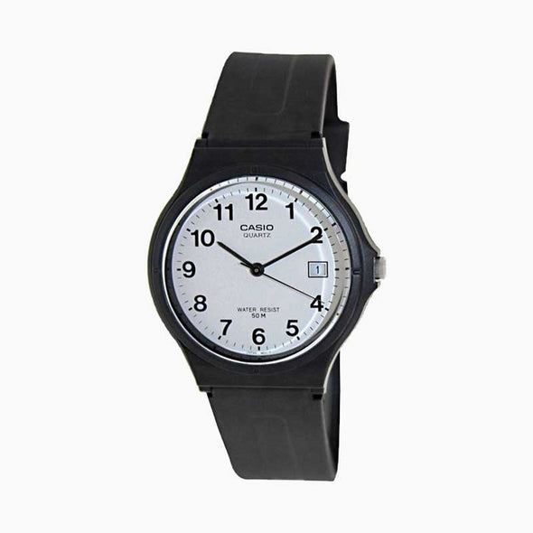 Reloj de pulsera con correa de Resina Negro con esfera de color Negro con estilo Clásico resistencia al agua de 30 metros