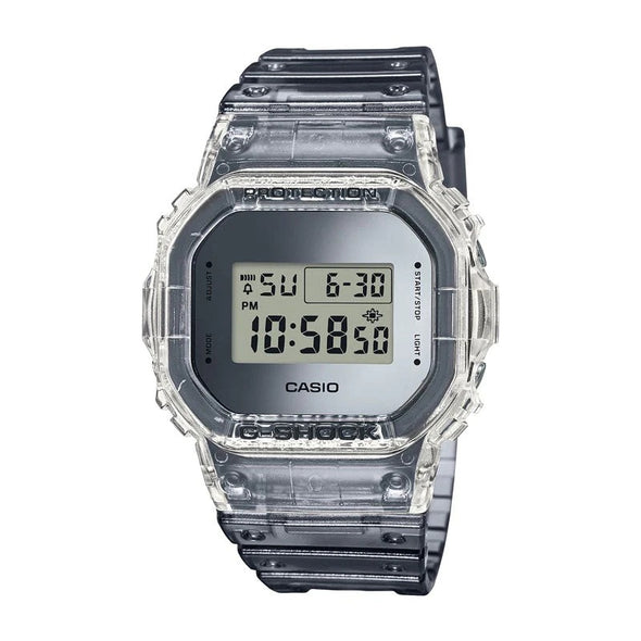 Reloj de pulsera con correa de Resina Gris / Transparente con esfera de color Gris con estilo Fashion resistencia al agua de 200metros