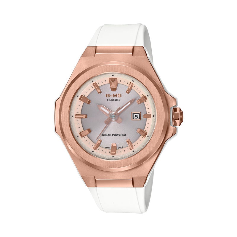 Reloj de pulsera con correa de Resina Blanco con esfera de color Plateado con estilo Fashion resistencia al agua de 100metros