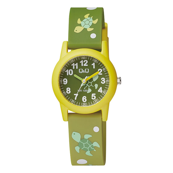 Reloj de pulsera con correa de Resina Camuflaje con esfera de color Verde con estilo Fashion resistencia al agua de 100metros
