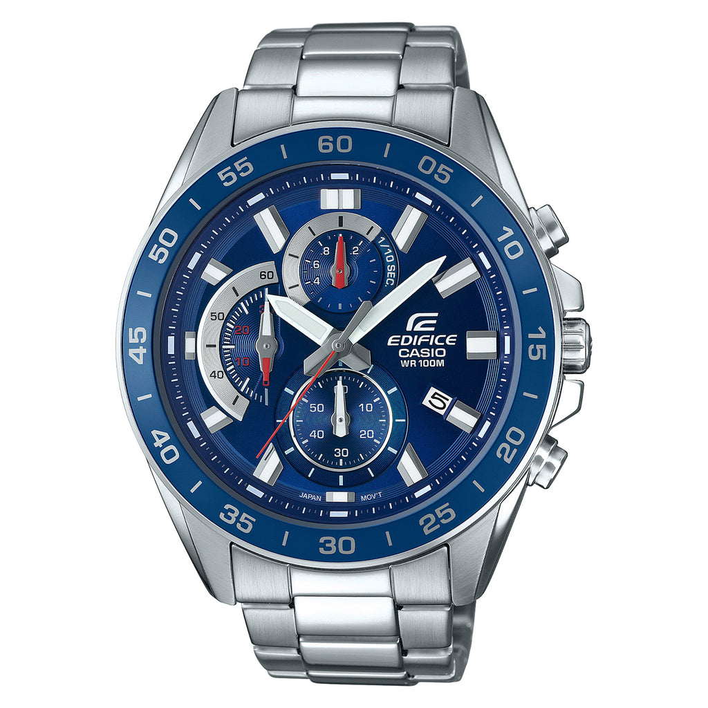 Reloj de pulsera con correa de Acero inoxidable Plateado con esfera de color Negro con estilo Deportivo resistencia al agua de 100metros