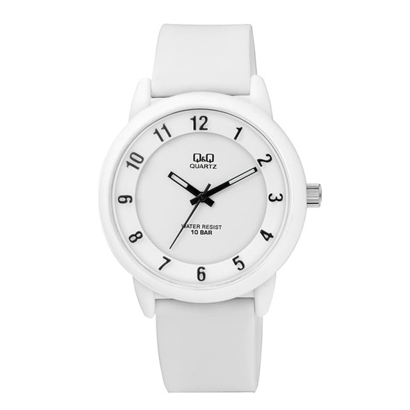 Reloj de pulsera con correa de Resina Blanco con esfera de color Blanco con estilo Fashion resistencia al agua de 100metros