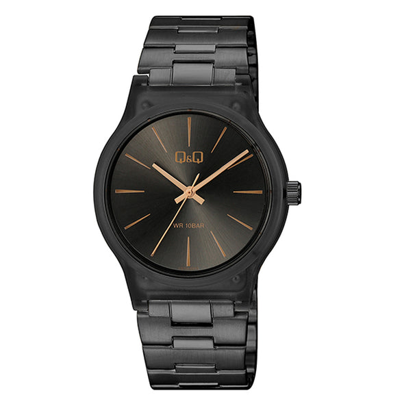 Reloj de pulsera con correa de Acero inoxidable Negro con esfera de color Negro con estilo Fashion resistencia al agua de 100metros