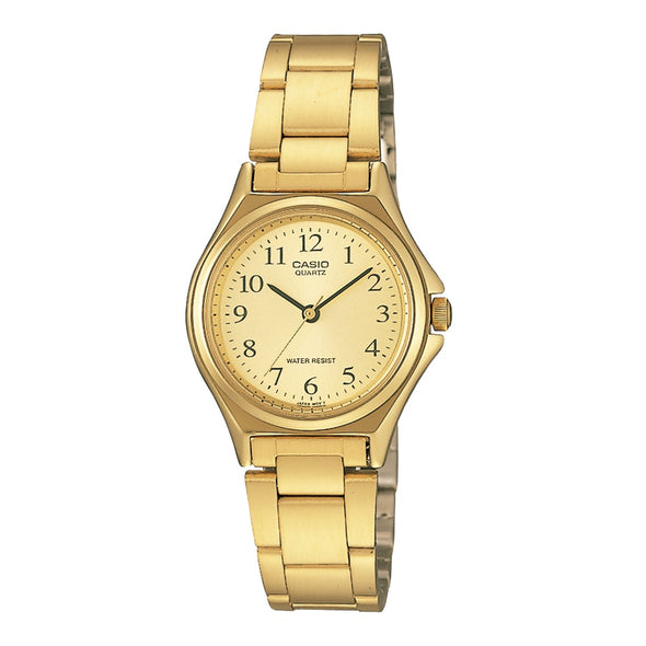 Reloj de pulsera con correa de Acero inoxidable Dorado con esfera de color Dorado con estilo Clásico resistencia al agua de 30 metros