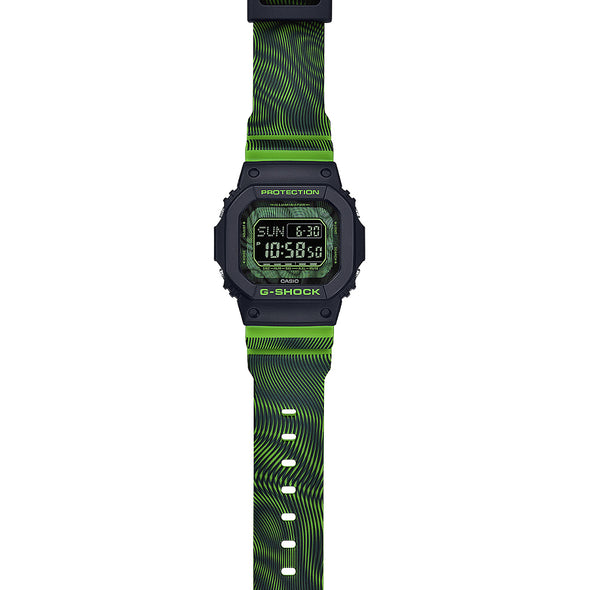 Reloj de pulsera con correa de Resina Verde y negro con esfera de color Verde y negro con estilo Urbano resistencia al agua de 200metros