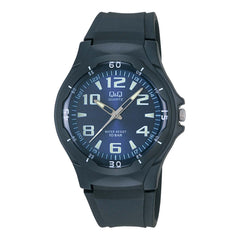 Reloj de pulsera con correa de Resina Negro con esfera de color Azul con estilo Fashion resistencia al agua de 100metros