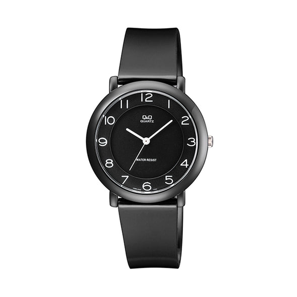 Reloj de pulsera con correa de Resina Negro con esfera de color Negro con estilo Fashion resistencia al agua de 30 metros